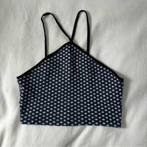 Zara black and blue top